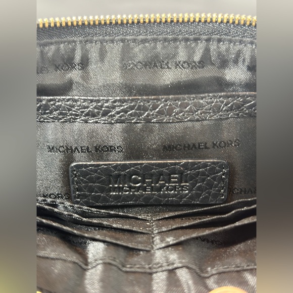 Michael Kors Cooper Medium Wristlet Wallet Black Leather - Picture 5 of 8
